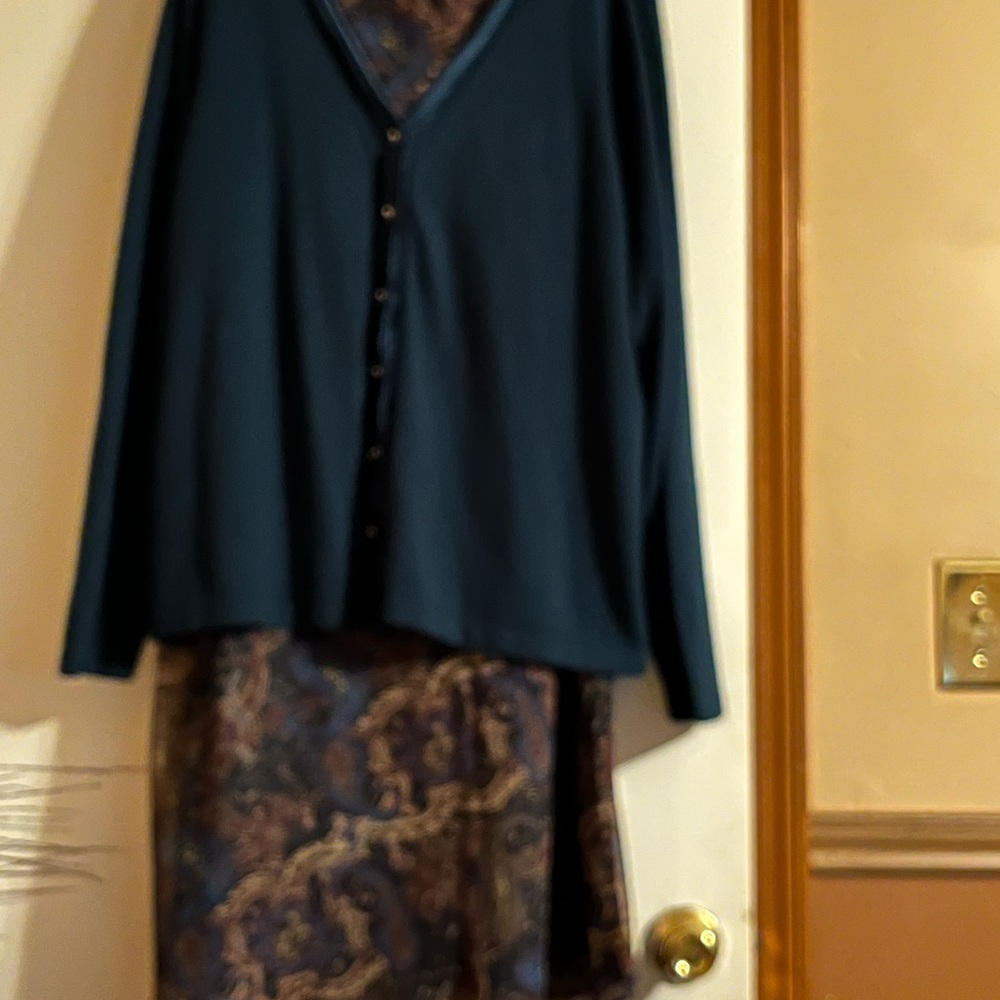 Royal blue sweater with royal mingle skirt